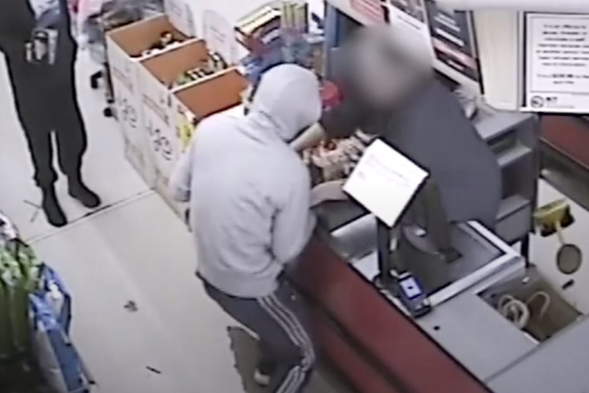 Who’s this robbing the Friendly Grocer?